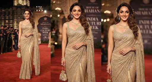 Champagne Saree